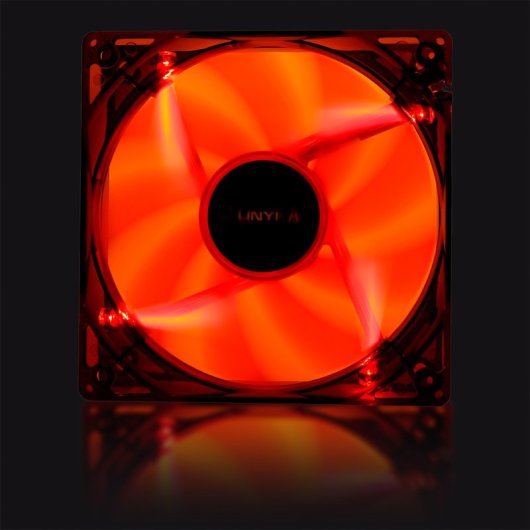 Unykach Ventilador 120x120mm LED Rojo