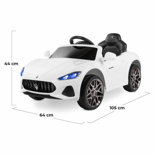 Playkin Coche Eléctrico con Licencia Oficial Maserati 12V Plata