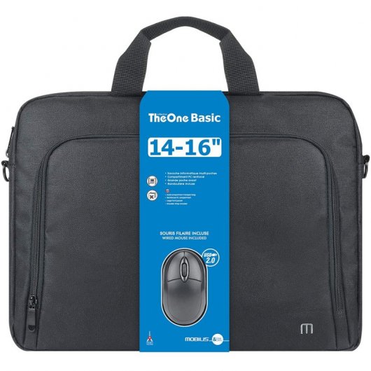 Mobilis Bundle TheOne Basic Briefcase Toploading Funda para Portátil 14-16'' + Ratón