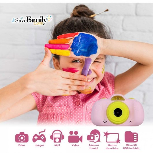 SaveFamily SaveFamilyCAM Cámara de Fotos para Niños Rosa