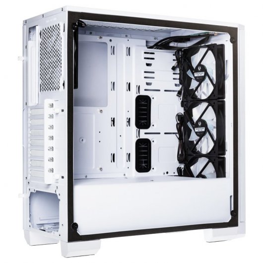 Bitfenix Nova Mesh TG 4ARGB Cristal Templado Blanca