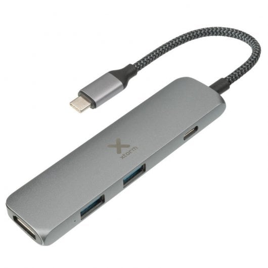 Concentrateur Xtorm USB-C 4-en-1 (câble tressé)