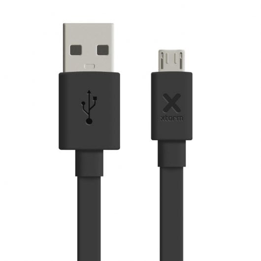 Xtorm Cable USB a Micro USB Plano 1m Negro