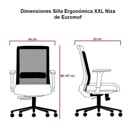 Chaise de bureau Euromof Nice grise