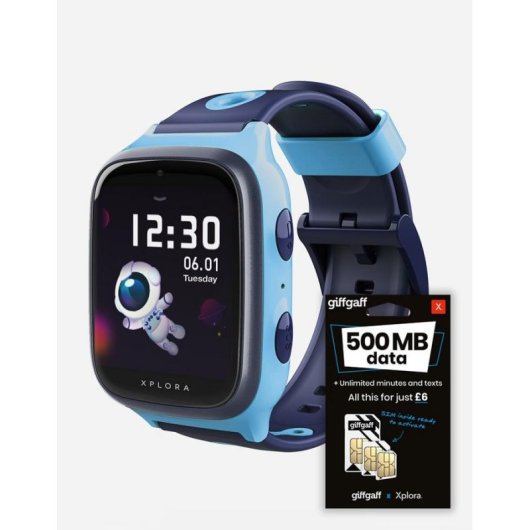 Xplora X4 4G GPS 56,5mm TFT Blau IP68 Kindersmartwatch Kamera Musik Telefoniefunktion