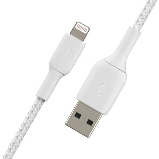 Belkin Boost Charge Cable Trenzado Lightning a USB-A 2m Blanco