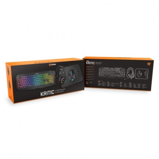 Krom Kritic Kit Gaming RGB Teclado + Auriculares + Ratón + Alfombrilla