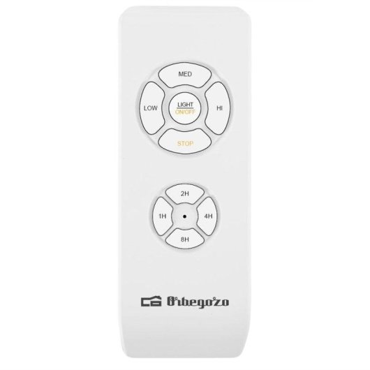 Ventoinha de Teto com Luz Orbegozo CP 102132 60W 132cm 3 Velocidades Silenciosa Comando Temporizador LED
