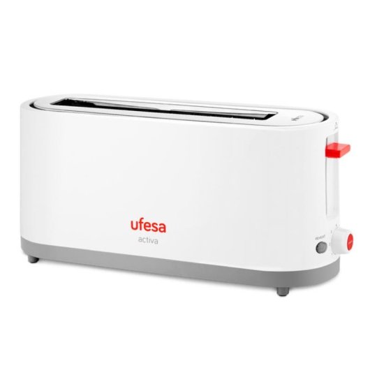Torradeira Ufesa TT7365 1 Ranhura Comprida 900 W 7 Níveis Descongelação Vermelha e Branca