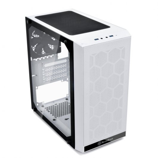 Silverstone PS15 Torre Micro ATX Cristal Templado Blanca