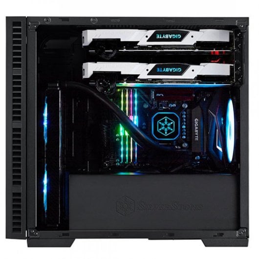 Silverstone RL08 Torre Micro ATX Cristal Templado RGB Blanca
