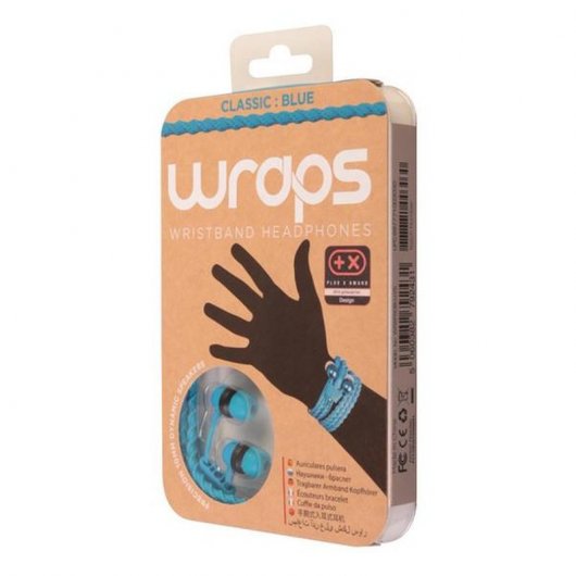 Wraps Classic Blue Auriculares Tela Trenzada Azul