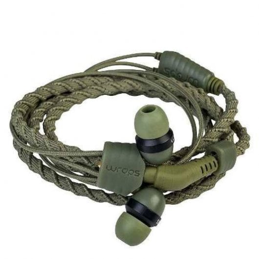 Wraps Auriculares Talk Camo Tela Trenzada Verde Militar