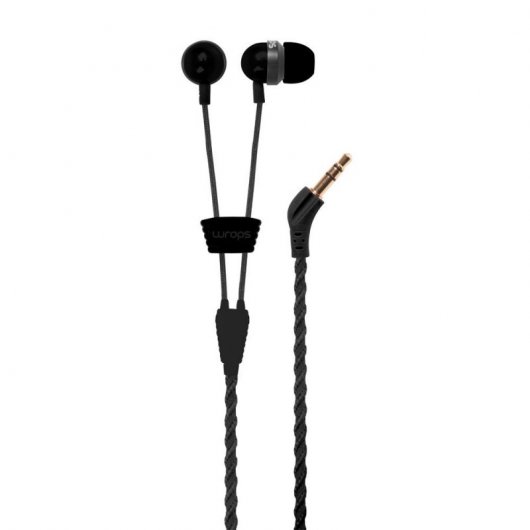 Wraps Auriculares Talk Coal Tela Trenzada Negros
