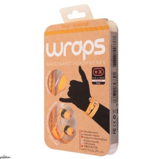 Wraps Auriculares Talk Sunrise Tela Trenzada Naranja