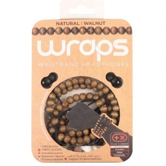 Wraps Natural Walnut  Auriculares Cuentas Marrón
