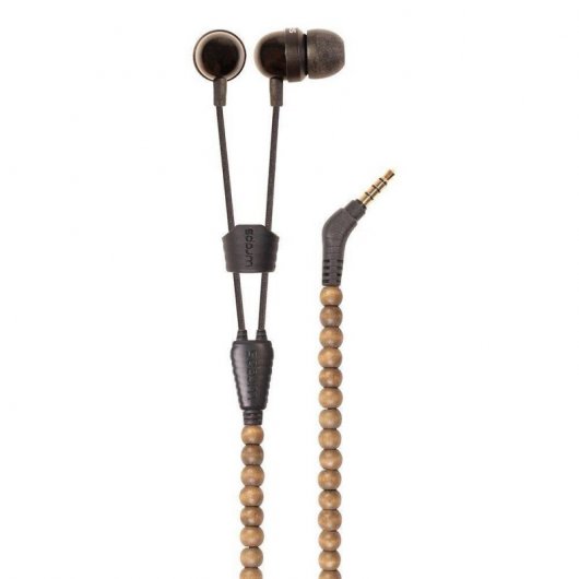 Wraps Natural Walnut  Auriculares Cuentas Marrón