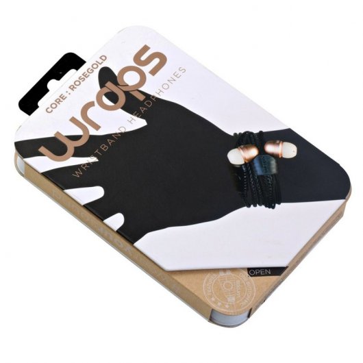 Wraps Auriculares Core Símil Cuero Dorado Rosa