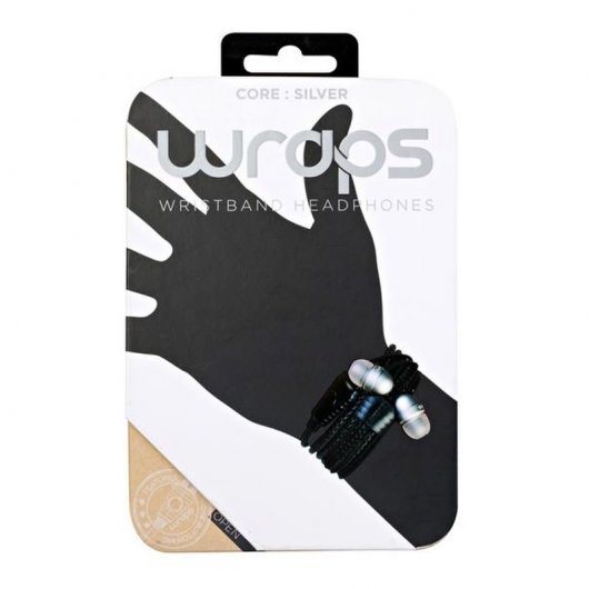 Wraps Auriculares Core Símil Cuero Negro/Gris