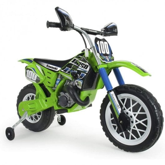 Injusa Moto Eléctrica Motocross Kawasaki con Licencia 6V Verde