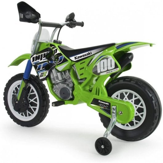 Injusa Moto Eléctrica Motocross Kawasaki con Licencia 6V Verde