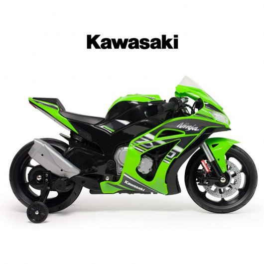 Injusa Moto Eléctrica con Licencia Kawasaki Ninja ZX10 12V Verde