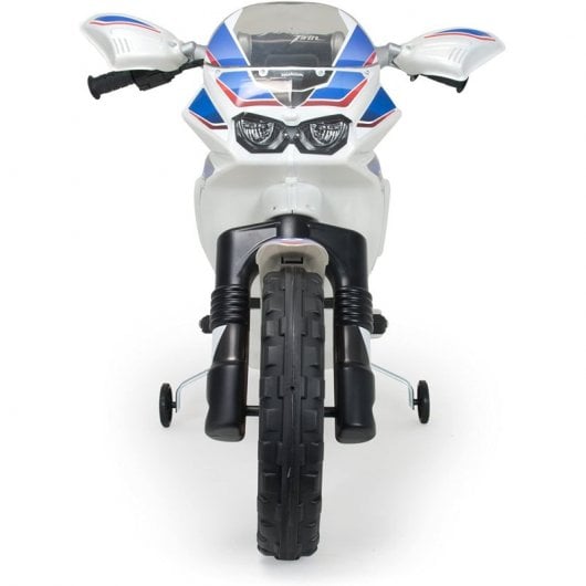 Injusa Moto Eléctrica África Twin 6V con Maletín Trasero y Ruedas Estabilizadoras Azul