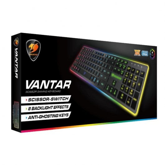 Cougar Vantar Teclado Gaming Retroiluminado Interruptores de Tijera