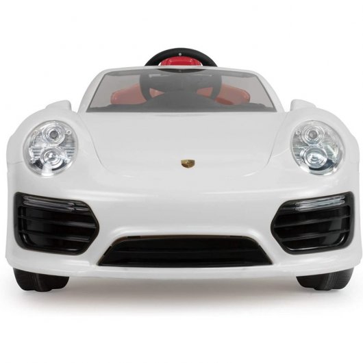 Injusa Coche Eléctrico Porsche 911 Turbo S con Licencia 12V Blanco