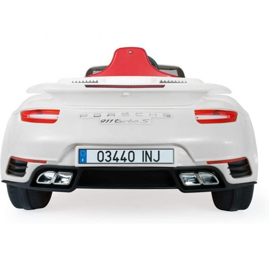 Injusa Coche Eléctrico Porsche 911 Turbo S con Licencia 12V Blanco