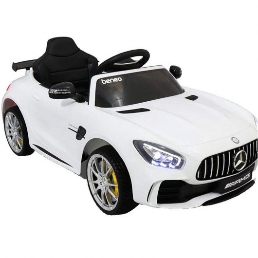 RunRunToys Mercedes AMG GTR Coche Eléctrico 12V Blanco