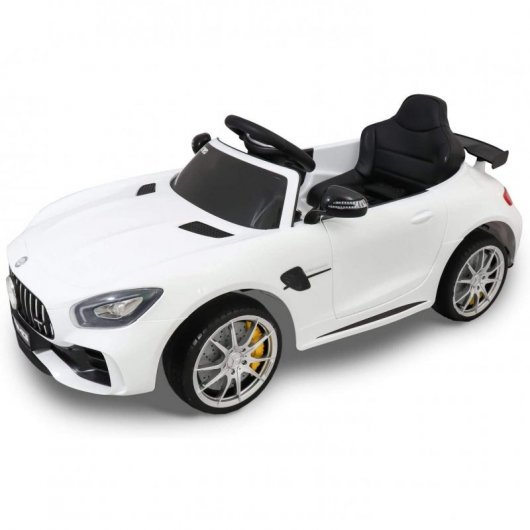 RunRunToys Mercedes AMG GTR Coche Eléctrico 12V Blanco