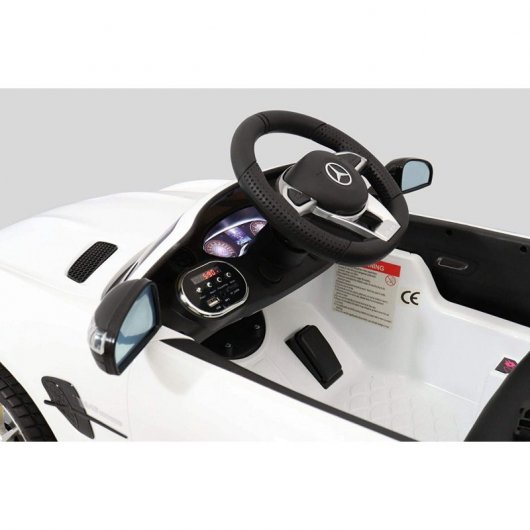 RunRunToys Mercedes AMG GTR Coche Eléctrico 12V Blanco