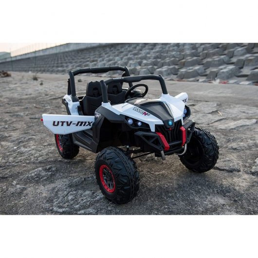 RunRunToys Quad Boogie 4x2 Coche Eléctrico 12V Blanco