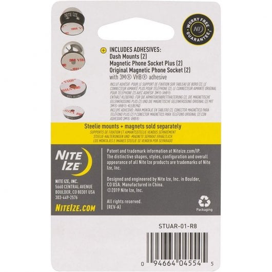 Nite Ize Kit de Adhesivos para Soportes Steelie