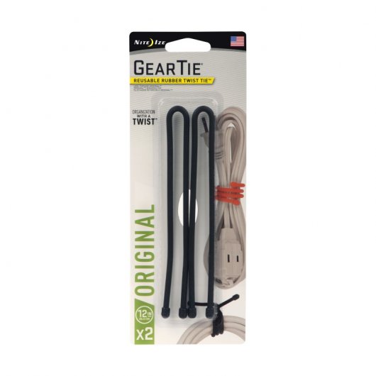Nite Ize Gear Tie 12 Pack 2 Bridas Reutilizables 304mm Negro