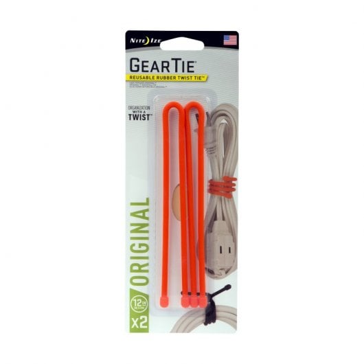 Nite Ize Gear Tie 12 Pack 2 Bridas Reutilizables 304mm Naranja