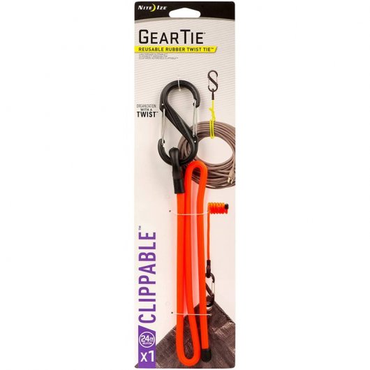 Nite Ize Gear Tie Clippable Twist Brida Reutilizable 609mm Naranja