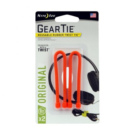 Nite Ize Gear Tie 6 Pack 2 Bridas Reutilizables 152mm Naranja