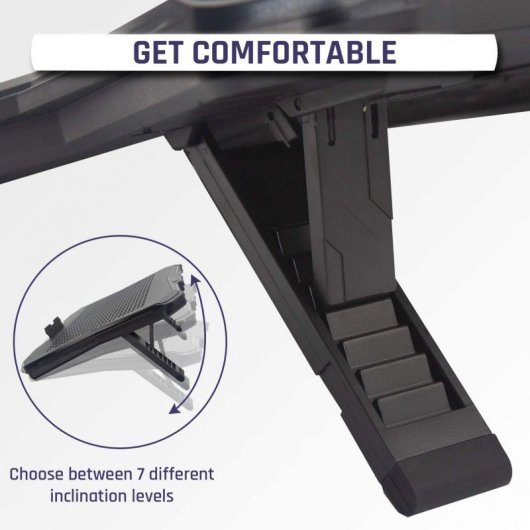 Support de Refroidissement Klim Rainbow RGB 17in Réglable USB Supplémentaire
