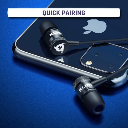 Klim Fusion Auriculares Deportivos Bluetooth Negros