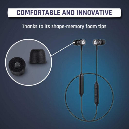 Klim Fusion Auriculares Deportivos Bluetooth Negros