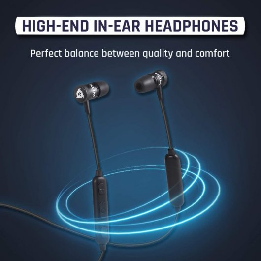 Klim Fusion Auriculares Deportivos Bluetooth Negros