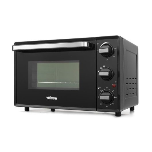Minibackofen Tristar OV-3620 19L 1300W Timer Cool Door Schwarz Inox