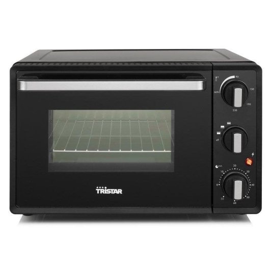 Minibackofen Tristar OV-3620 19L 1300W Timer Cool Door Schwarz Inox