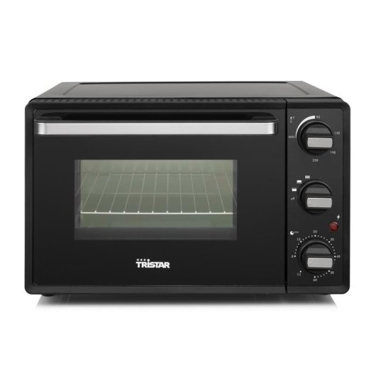 Minibackofen Tristar OV-3620 19L 1300W Timer Cool Door Schwarz Inox