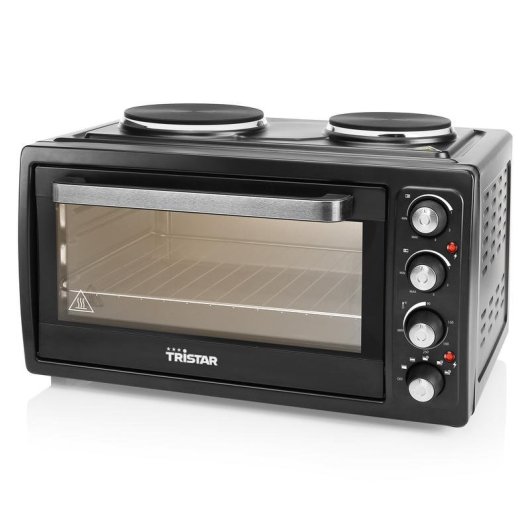Horno Sobremesa Tristar OV-1443 Manual 38L 3100W Negro con 2 Placas