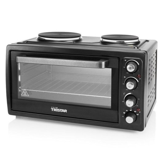 Horno Sobremesa Tristar OV-1443 Manual 38L 3100W Negro con 2 Placas