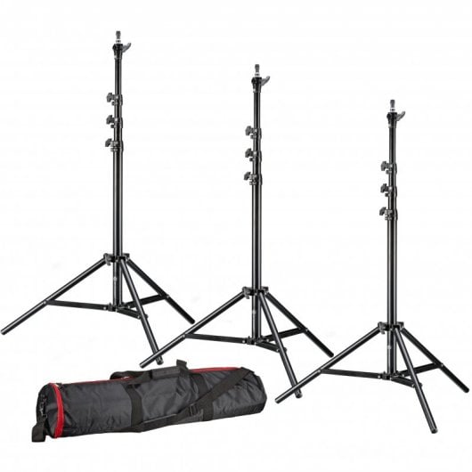 Bresser BR-TP240 Pro-1 Kit 3 trépieds pour flashs