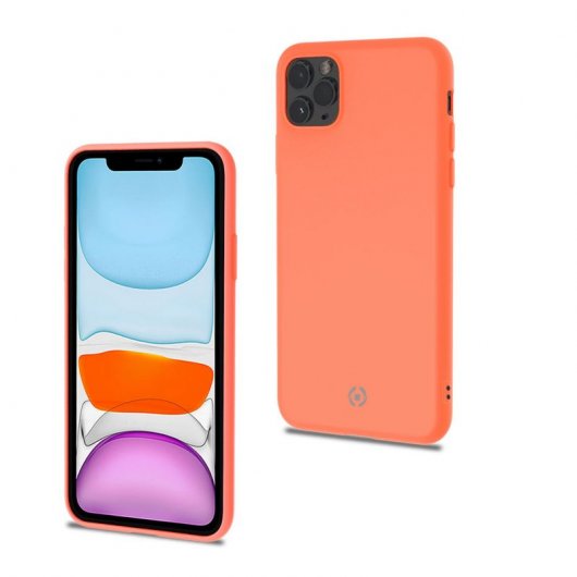 Celly Candy Funda Silicona Naranja para iPhone 11 Pro Max